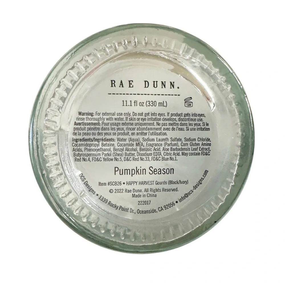 NWT Rae Dunn HAPPY HARVEST Pumpkin Season Scented Hand Soap 🍂🍁🍂